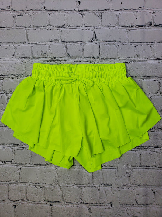 Flutter Shorts - Neon Yellow