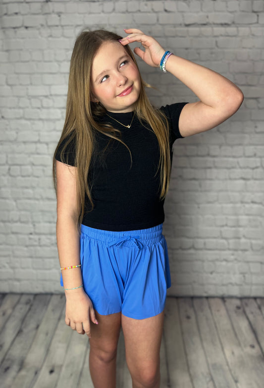 Junior Butterfly Shorts - Cool Blue