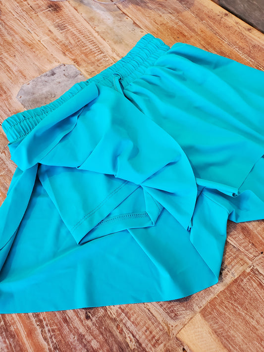 Flutter Shorts- Turquoise