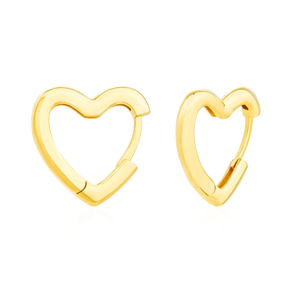 Heart Huggie Earrings